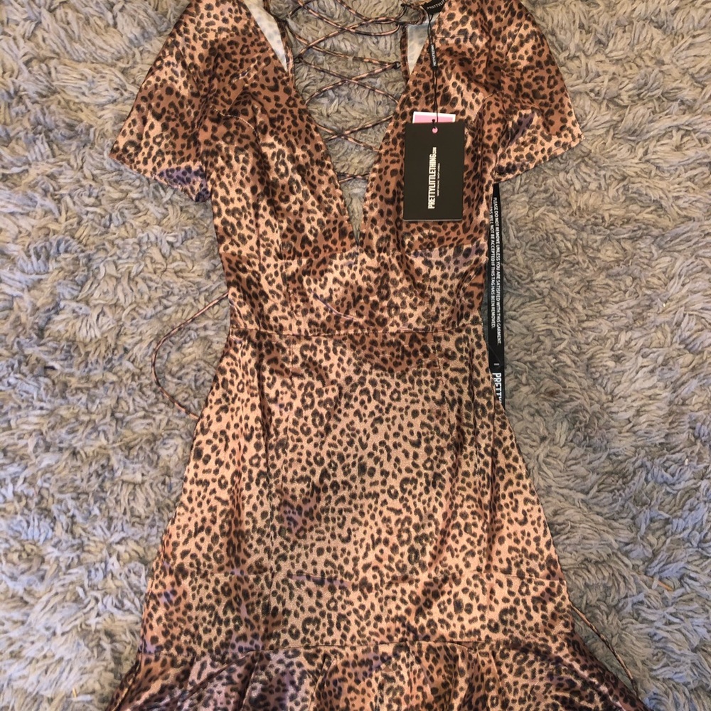 Cheetah print mini dress